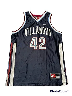 Vintage 90s 97 Nike Villanova Jason Lawson Jersey #42 NCAA Big East Made USA EUC • $99