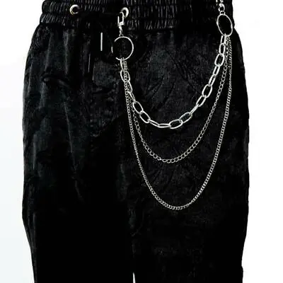 Layered Chain Keychain For Women Man Pant Jeans Hiphop Llaveros Punk Rock Trouse • $9.99