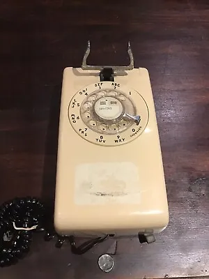 Vintage Western Eleltric Bell System Rotary Tan Wall Phone Telephone • $25