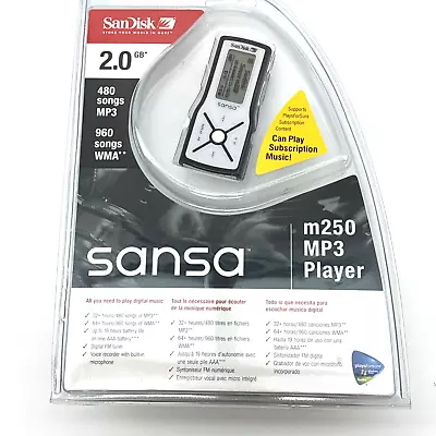 SanDisk Sansa M250 2.0 GB Portable MP3 Digital Media Player FM Radio 2GB SEALED • $49.64