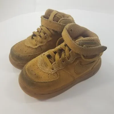 Nike Air Force 1 Mid LV8 TD Flax Wheat 2016 Toddler Baby Sizes 859338 • $24.99