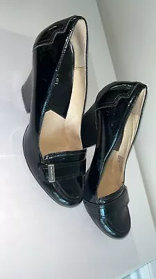 Michael Kors Black Patent Leather Block Heeled Pumps WM Size 9m • $20