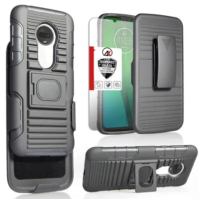 For Motorola Moto G7/G7 Plus Case Shockproof Belt Clip Holster Phone Cover Stand • $8.78