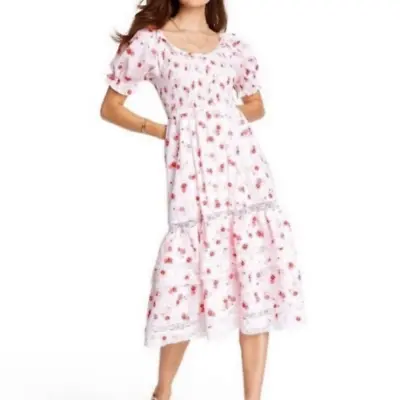 Love Shack Fancy X Target Cosette Floral Midi Dress Cottagecore Size Medium XS • £65.56
