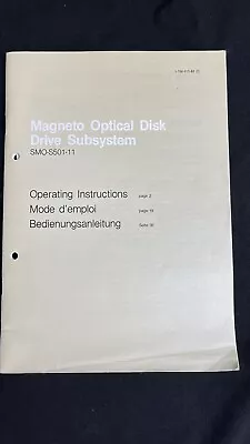 DIGITAL/DEC Magneto Optical Disk Drive Subsystem Guide (p) • £20