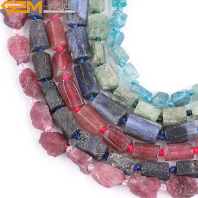 Natural Assorted Gemstone Freeform Tube Column Beads For Jewelry Making 28pcs • $9.01