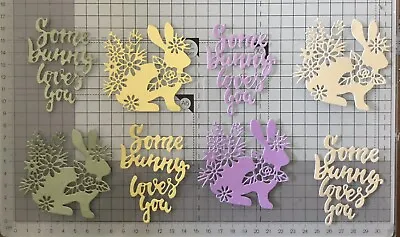 Easter Bunny Die Cut Toppers With Sentiment • £3.25