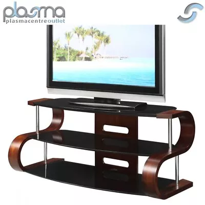 Jual Florence Curved Walnut / Black 50  TV Stand • £259