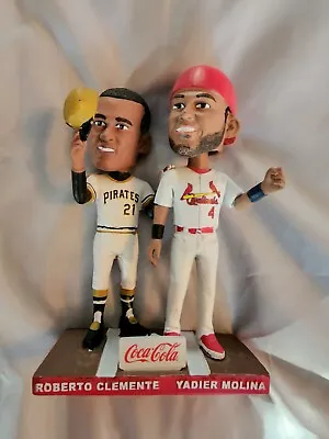 NIB Cardinals Yadier Molina Double Bobblehead Clemente Pirates SGA 5-10-19 Yadi • $40