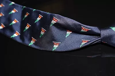 Polo Ralph Lauren Hand Made Navy Blue Italian Yacht Flag Emblematic Silk Tie NR • $9.99