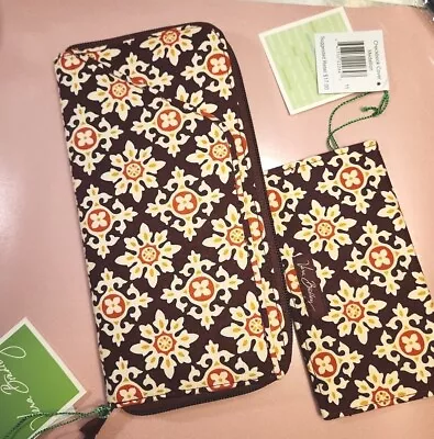 Vera Bradley Retired Medallion Travel Organizer W/ Matching Checkbook Cover NWT • $20