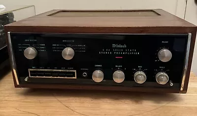 McIntosh C26 Solid State Stereo PreAmplifier W/ Wood Cabinet And Manual • $1999