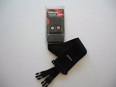 $31 • Buy Dimarzio Short Nylon Cliplock Strap 3 Inch Wide Black Short Dd2800s