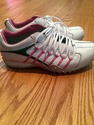 Womens MICHELLE K DIVA Athletic PINK GREEN WHITE Tennis Walking Shoes Size 7 # • $22