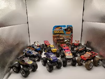 Hot Wheels Lot Of 13 Monster Trucks  1/64 Diecast Trucks • $39.99