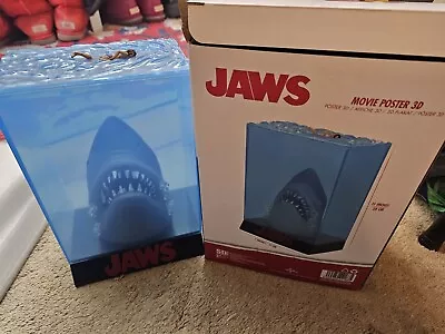 Jaws 3D Movie Poster Diorama Collectible Statue Ornament • £55