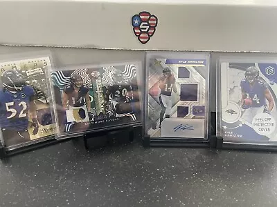 Baltimore Ravens Card Lot! RPA Game Worn Mem! Ray Lewis Ed Reed Kyle Hamilton • $45