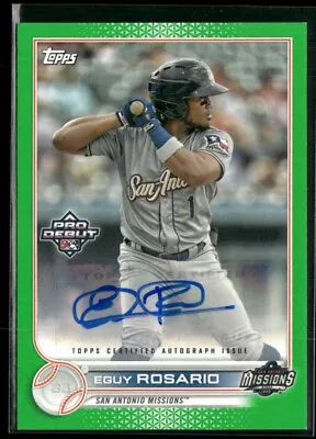 Eguy Rosario 2022 Topps Pro Debut Autographs Green Auto /99 #PD-7 San Antonio • $6.75