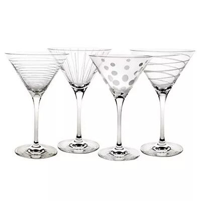 Mikasa Cheers Martini Crystal Glass Set Of 4 290ml Boxed Set Cocktail Glasses • £5