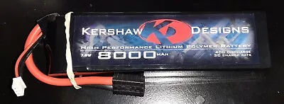 LiPo Battery Kershaw Designs 8000mAh 7.4V 2 Cell Genuine TRX Plug NEW • $39.99
