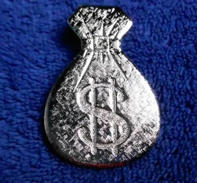 (#348) Vintage Silver Tone Money Bag Money Clip  • $6.99