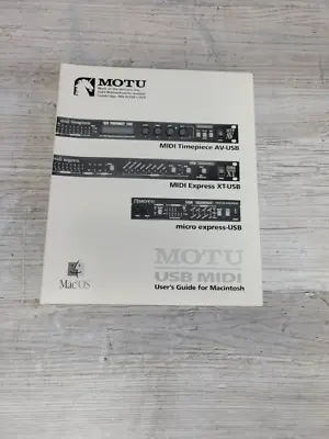 MOTU USB MIDI User's Guide For Macintosh (Manual) • $10