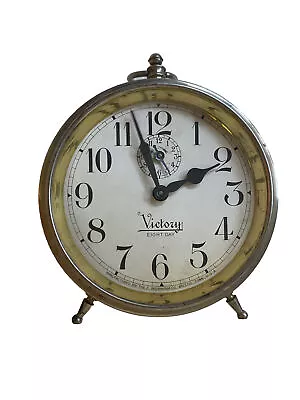 Vintage Ingrahm Victory 8 Day Alarm Clock On Peg Legs • $34.99