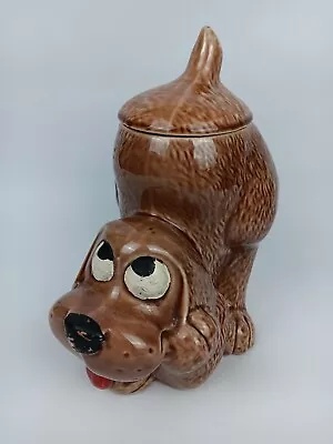 Vintage McCoy Pottery USA Brown Thinking Dog Cookie Jar  0272 McCoy USA  • $13.99