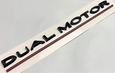 Black Dual Motor For Tesla Model 3 Y X S Rear Trunk Tailgate Emblem Badge Decal • $17.99