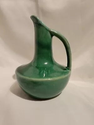 Anna Van Briggle Vintage Signed Small Decorative Pitcher With Handle Green  • $19