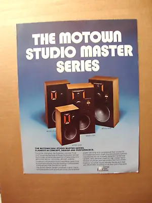 £4.30 • Buy 1970s Motown Studio Master Series Speakers  2 Sided Page Brochure Flyer