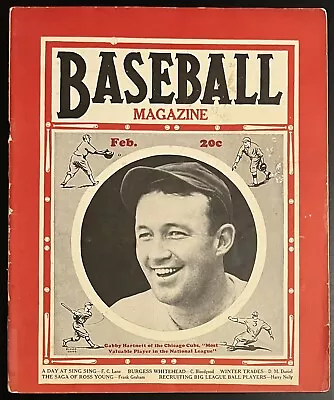 1936 Baseball Magazine-Chicago Cubs Gaby Hartnett National League MVP • $9.99