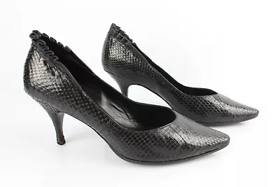 Minelli Court Shoes All Leather Way Python Black T 39 Good Condition • $41.33