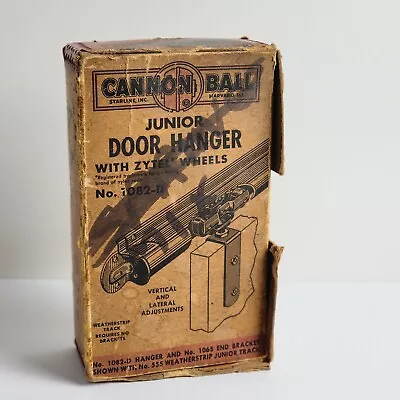 Vintage Cannon Ball Barn Door Roller Hangers #1061. Hardware Box Farmhouse  • $49