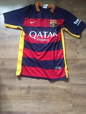 £2.21 • Buy Barcelona 2015/16 Football Jersey Shirt-Messi #10 Size Medium Authentic 10-12