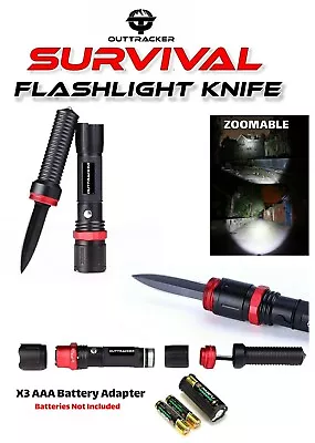 Tactical Flashlight Q5 Cree Zoomable LED With Built In Knife And Window Breaker • $65.99