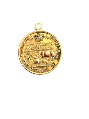 £699 • Buy 15 Carat Gold Royal Agricultural Society Of Victoria Champion Medal
