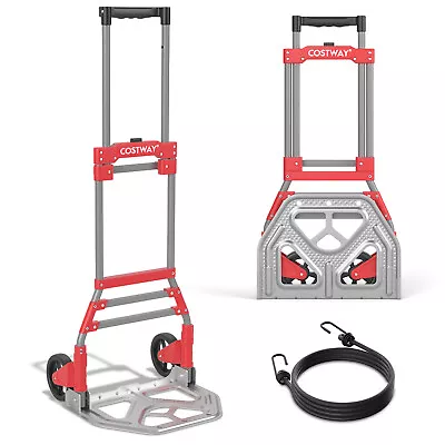 Folding Hand Truck Hand Dolly Dolly Cart W/ Wear-Resistant TPR Wheels • $39.99