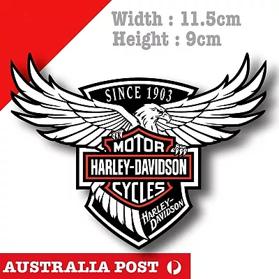 Harley Davidson Black Eagle Shield Logo Motorcycle Helmet Fuel Tank Sticker • $6.85