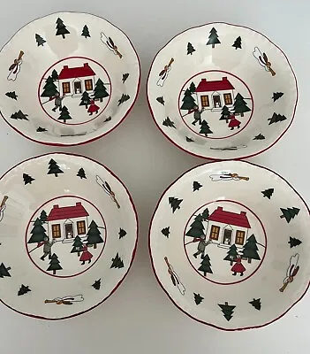 Mason's Christmas Village Cereal Bowls; 6  X 1 3/4  Deep; Excellent • $40