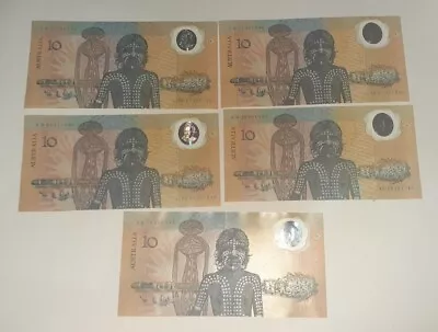 Australia 1988 Bicentennial X 5 $10 Polymer Banknote Uncirculated • $300