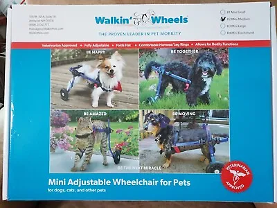 Walkin’ Wheels Mini Adjustable Wheelchair For Pets B2 Mini Medium New Open Box • $114.89