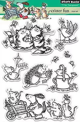 Critter Fun Clear Unmounted Rubber Stamp Set PENNY BLACK- NEW 30-335 • $21.65