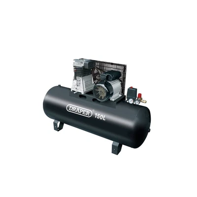Draper 31254 Compressore D'Aria A Cinghia 100L - 230V 2.2kW (3HP) - Per Officina Professionale