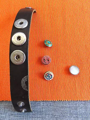$75 • Buy Noosa Amsterdam 4 Chunk Charm Dk Brown Genuine Leather Bracelet. Ex Cond. 24 Cms