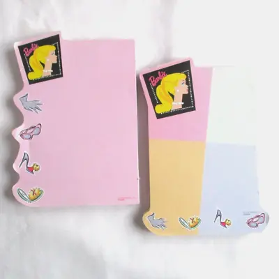 2 Vintage Barbie Magnetic Note Pads Over 80 Sheets Each Good Used Condition • $7.50