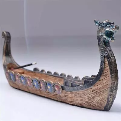 £17.90 • Buy Retro Statue Vikings Ship Home Decoration Vintage Dragon Boat Figurine Sculpture