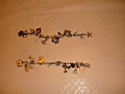 Two Vintage Charm Bracelets One Brighton One With Travel Charms • $15