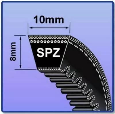 Spzx Cogged (mc) Spz V Belt Sizes Spzx1012 - Spzx1412 10mm X 8mm Vee Belt • £6.65