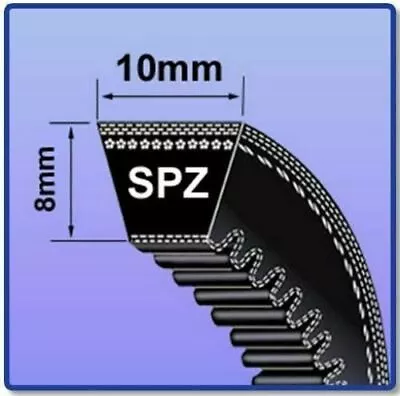 Spzx Cogged (mc) Spz V Belt Sizes Spzx587 - Spzx1010 10mm X 8mm Vee Belt • £5.49